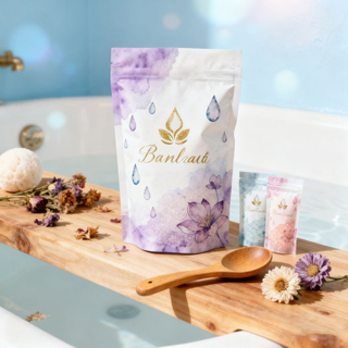 Bolsas stand up recicl&aacute;veis ​​para sais de banho