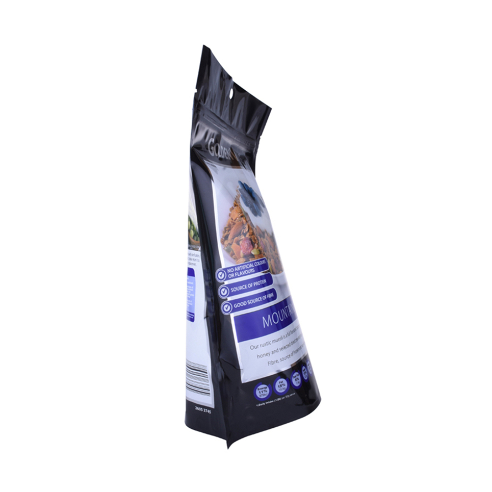 Laminated Aluminum Moisture Proof Powder Grains Packaging Glossy Stand Up Pouch Resealed Zipper Flexible Bag