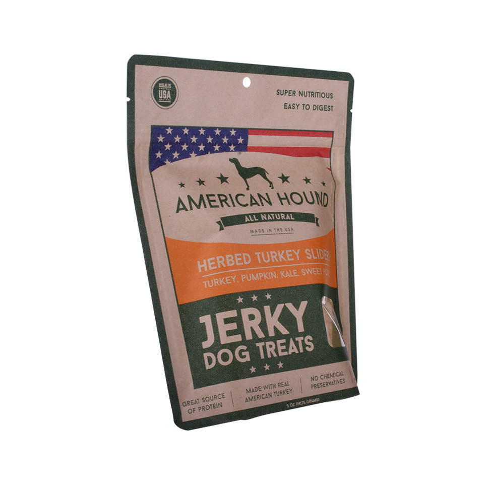 Heat Seal Biodegradable Materials Dog Treats Bag Factory with Zipper