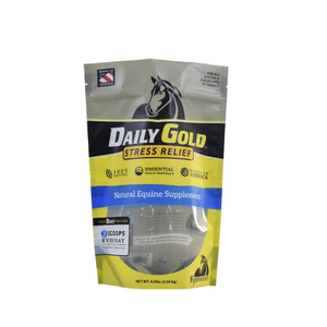 Frosted Finish Resealable Top Zip Stand Up Horse Feed Plastic Bags