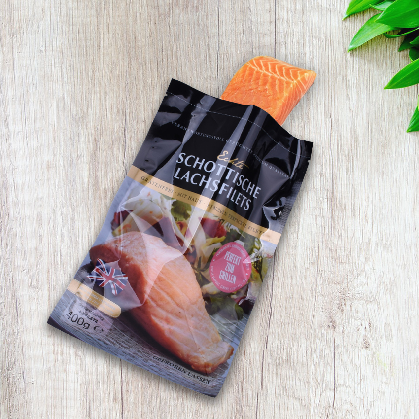 Sacos de congelamento a v&aacute;cuo selados de pl&aacute;stico recicl&aacute;vel de tamanho personalizado para alimentos