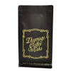 Aluminum Foil Kraft Black Printed Box Bottom Coffee Packaging Bag With Valve