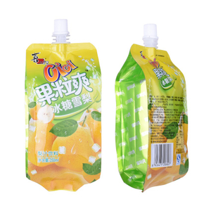 Laminated Spouted Standup Empty Custom Apple Juice Pouches for Sale