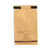 Good Seal Ability Flat Bottom Kraft Paper Ziplock Coffee Bag With Tin Tie