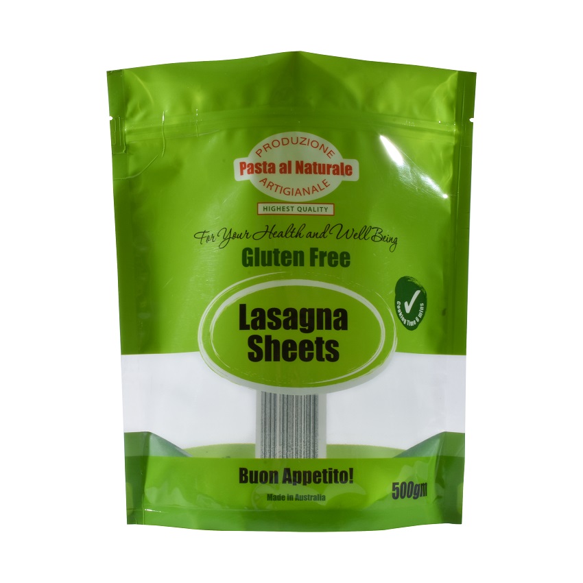 Resealable Stand Up Clear Compostable Cello Bags Wholesale for Gluten-free Pasta