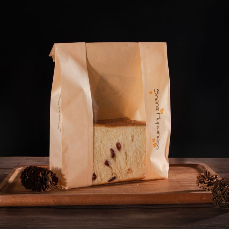 Tin Tie-lukking Fettfast tilpasset trykt papirbr&oslash;dposer med vindu