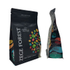 Customized Compostable 250g 12oz Matt Black Box Bottom Coffee Bag Biodegradable Pouch With Valve 
