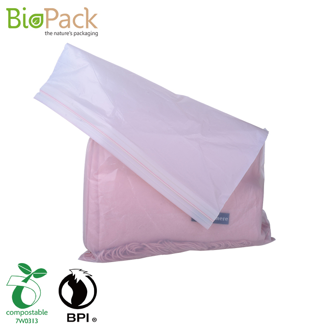 Certified 100 Compostable Printed Clothes Packaging Bag With Slider