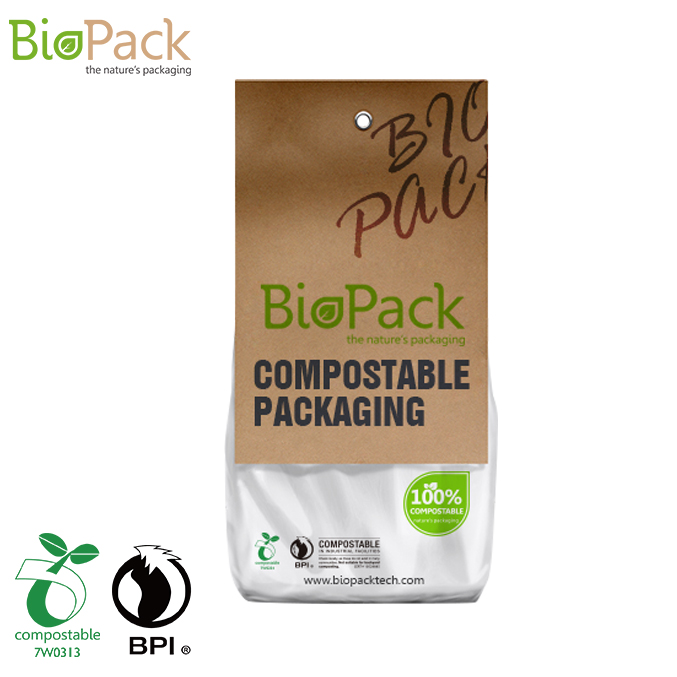 100% Compostable Biodegradable Packaging Standing Up Pouch Bag Company China