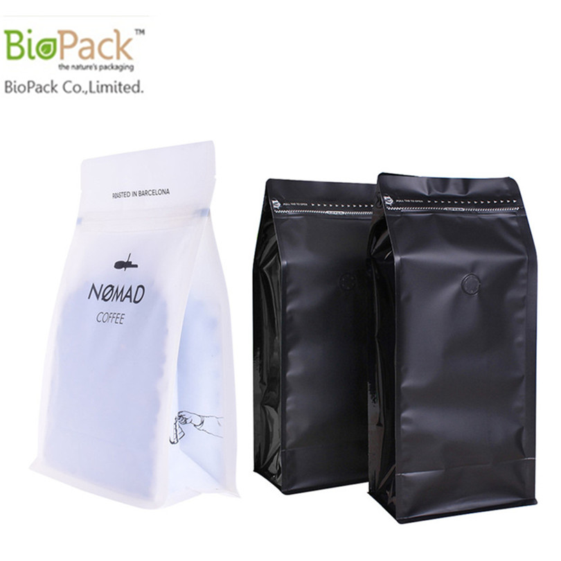 Eco Friendly Plastic Coffee Bag With Compostable Ziplock and Valve