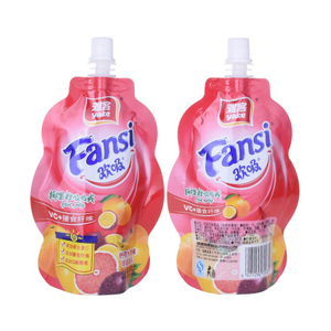 Laminated Spout Top Stand Up Printed Recycled Juice Pouch Bags