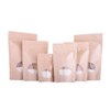 Compostable Stand Up Zipper Pouch Bags with Oval Window