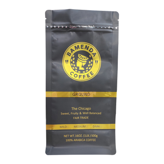 Reusable Kraft Coffee Bean Pouch Food Grade Flat Bottom Pouch Zipper Packaging Manufacturer China