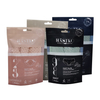 Design di imballaggi tessili per abiti in amido di mais certificato Finestra trasparente biodegradabile personalizzata con borsa per calzini Doypack con foro per appendere