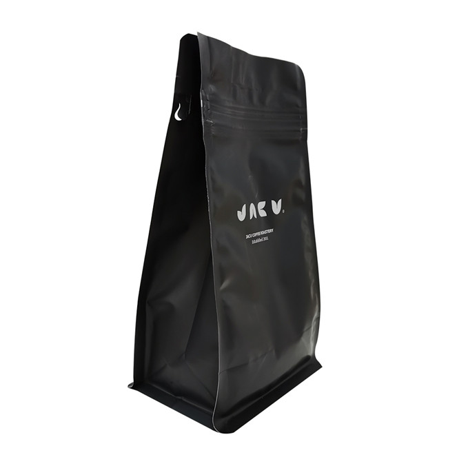 Recyclable Custom Printed Pocket Zipper Stand Flat Bottom Coffee Bag Food Grade Flexible Packaging