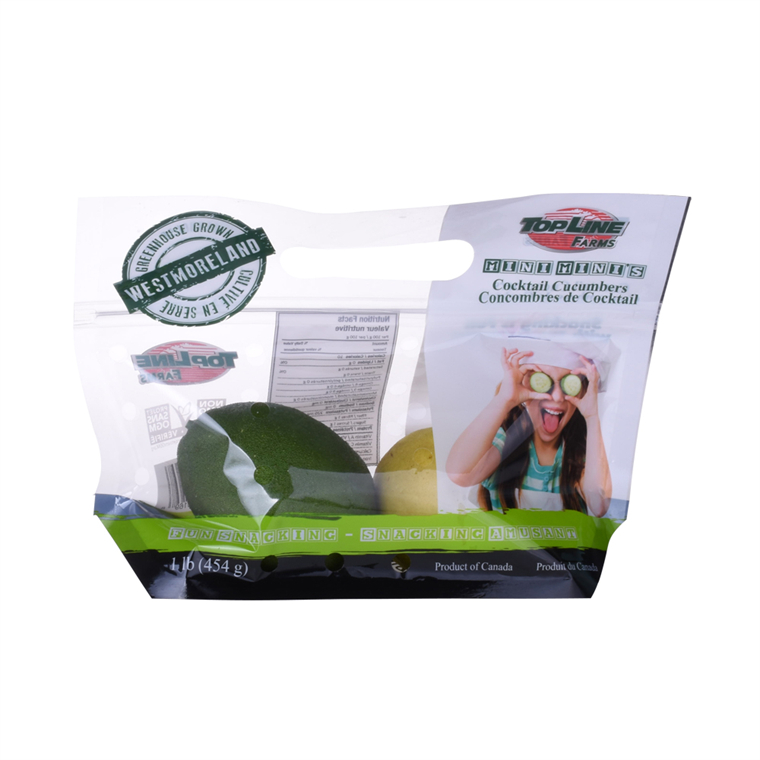 OEM Customized Shape Food Grade Fresh Fruit Cellophane Bags with Punch Hole