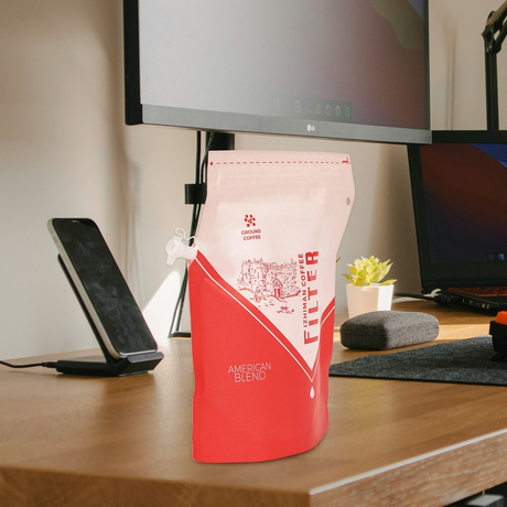 휴대용 커피 메이커 스탠드 업 스파우트 파우치 캠핑 배낭 여행을위한 커피 양조 가방