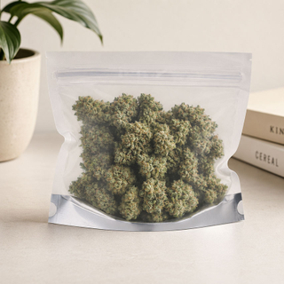 Sacs en Mylar de cannabis recyclables imprim&eacute;s sur mesure