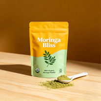 &Oslash;kologisk Moringa Powder Pouch emballasje