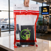 Saco inviol&aacute;vel de seguran&ccedil;a de pl&aacute;stico isento de impostos no aeroporto