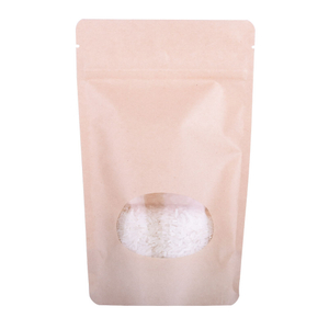 Compostable Stand Up Zipper Pouch Bags with Oval Window