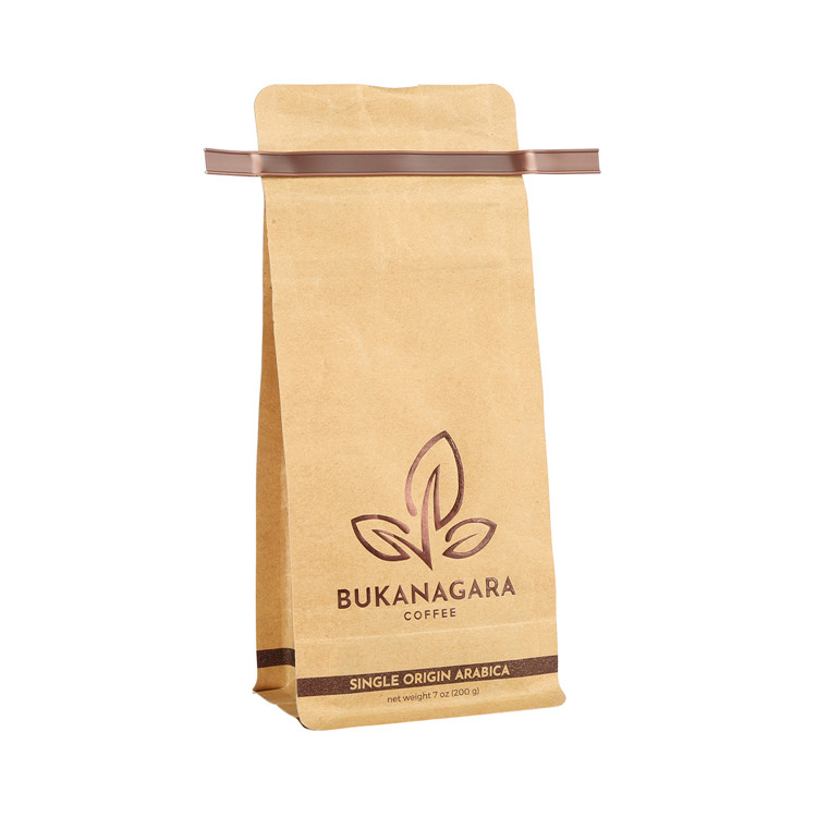 Wholesale Flat And Satchel Kraft Ziplock Zipper Coffee Paper Bag