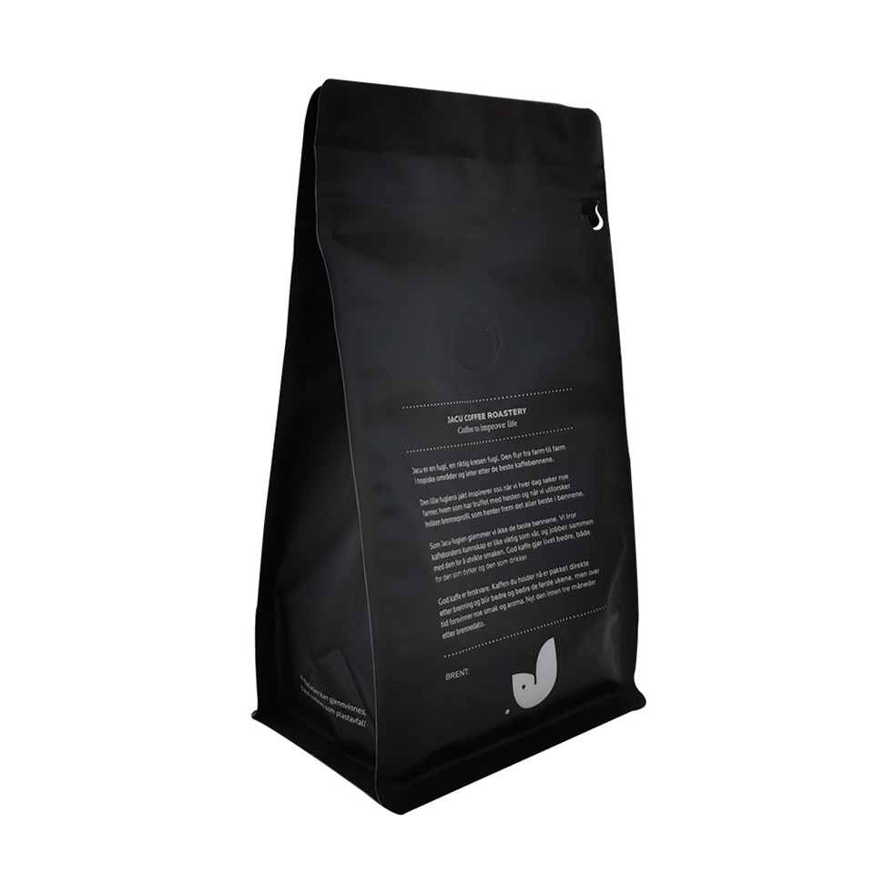 Heat Seal Matte Printing Waterproof Block Bottom Coffee Bag China Supplier 