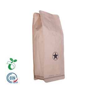 Compostable Bag Manufacturer Tea Packaging Kraft Paper Gusset Pouch