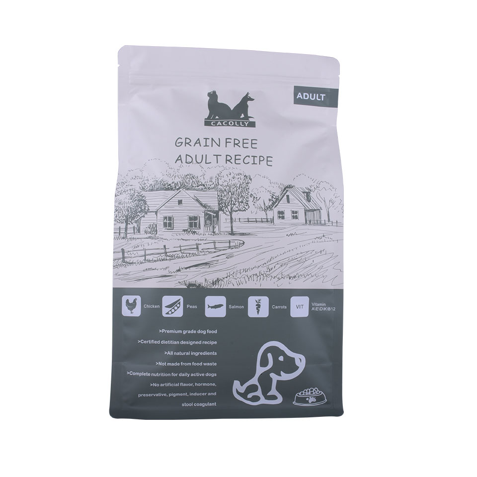 Sac d'emballage alimentaire recyclable imprim&eacute; personnalis&eacute; pour animaux de compagnie, 1,8 kg, pour friandises pour chiens