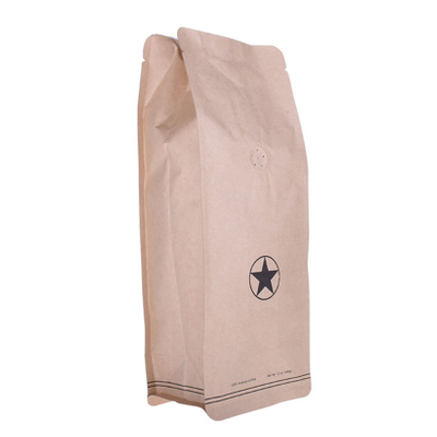 Kraft Paper Recycling Glossy Finish With Tear Notch Wine Pouch