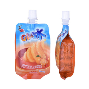 High Quality Laminated Stand Up Plastic Recyclable Spout Juice Pouches