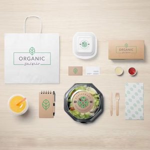 Digital utskrift Biologisk nedbrytbar Kraft Paper Bag tilpassede matemballasjeløsninger