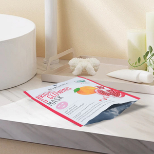 การออกแบบการพิมพ์ดิจิทัลบรรจุภัณฑ์มาส์กหน้าถุงแบนแบบกำหนดเอง