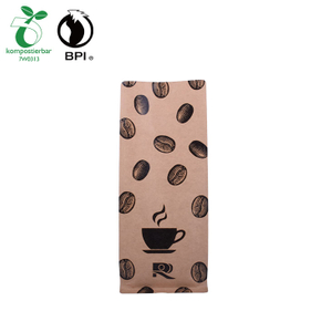  Hot Sale Compostable Biodegradable 500g Kraft Paper Packaging Coffee Bag