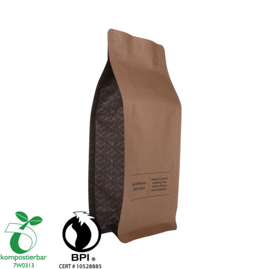 100% Bio-degradable coffee bag with zip lock and valve 
