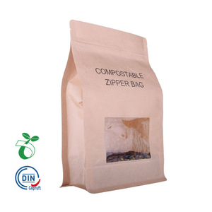 100% Recycle Fsc Certificated Kraft Paper Bags Biodegradable Plastic Bags